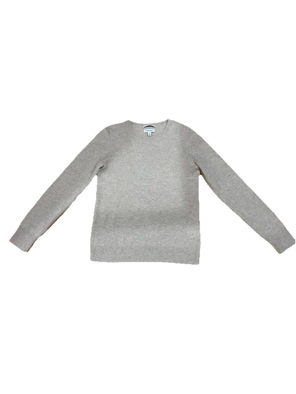 Nordstrom Crew Neck Cashmere Sweater in Beige/Tan Women’s size s small EUC
